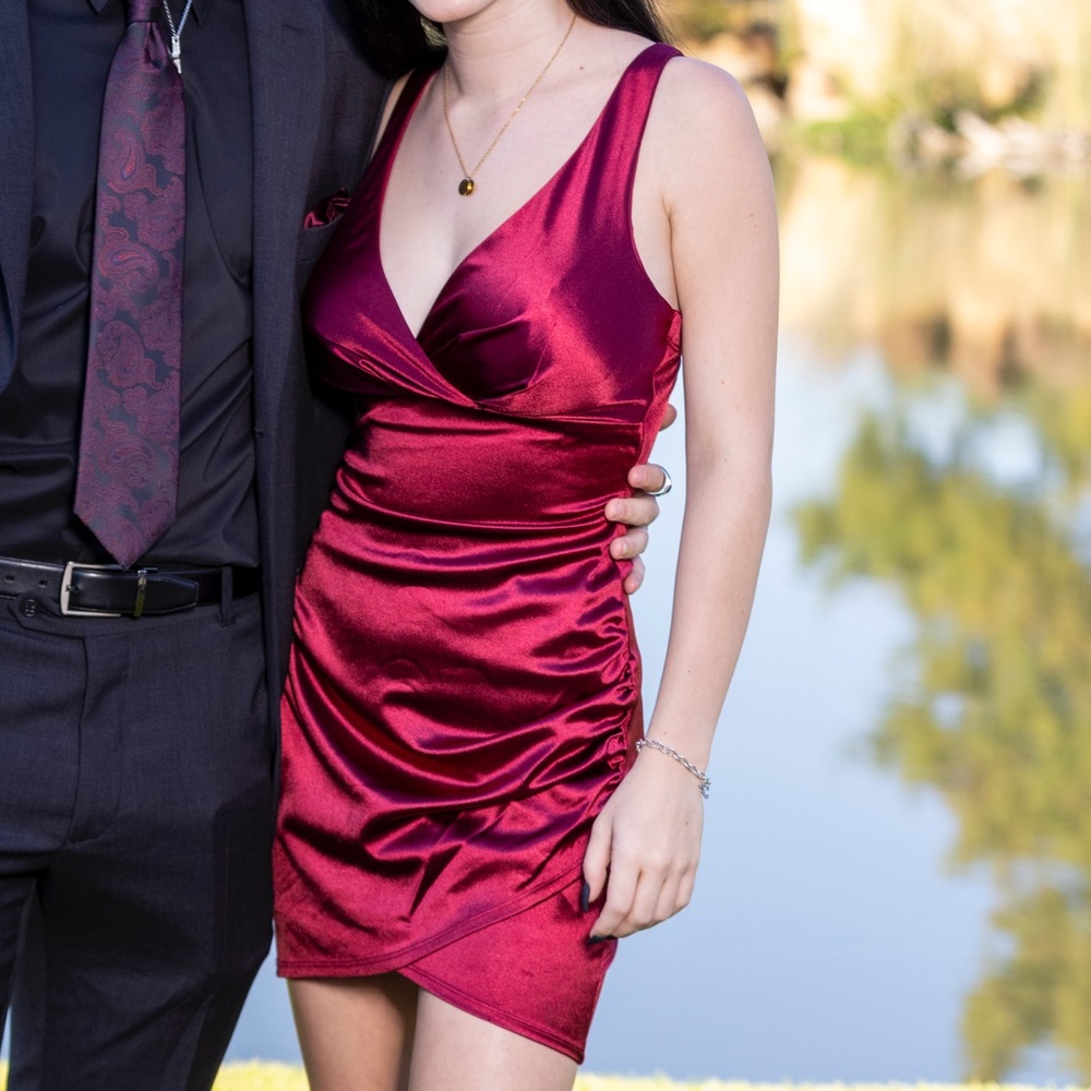 Burgundy dress